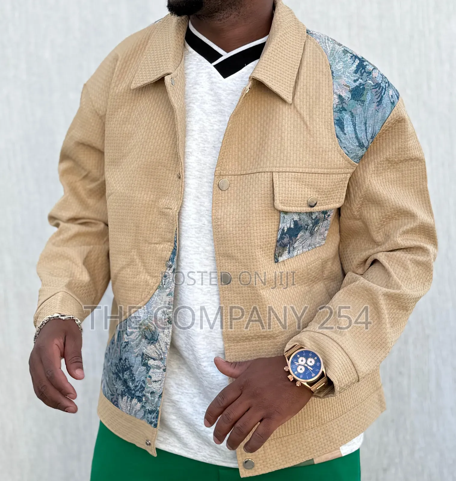 Quality Casual Double Pocket Leather Silky Collor Designed Jacket