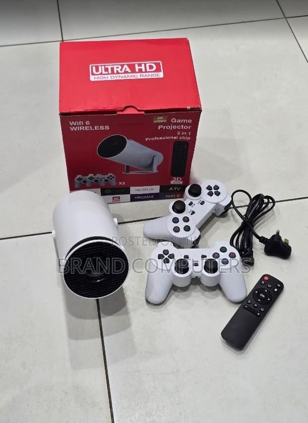 Hy300 Mini Projector With 2 Game Controller Console