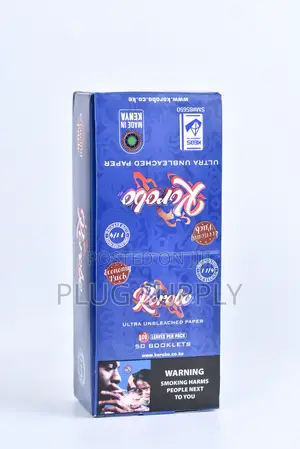 Korobo Blue 1 1/4 Size Premium Rolling Papers 100 Leaves Per Booklet