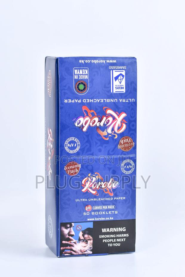 Korobo Blue 1 1/4 Size Premium Rolling Papers 100 Leaves Per Booklet