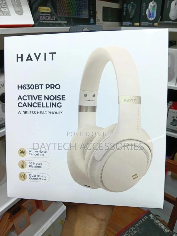 This Is a Havit H630bt Pro Active Noise Cancelling Wireless Headphone. - thumbnail 3