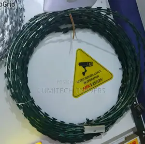 Double Galvanized Green Razor Wire 10m Length