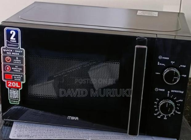 Black 20 Litres Mika Manual Microwave