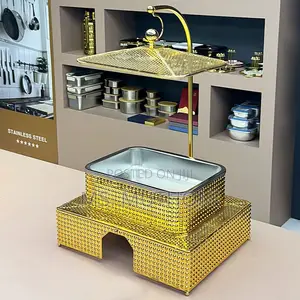 5.5l Hanging Luxury Gold Stainless Steel Chaffing Dish*