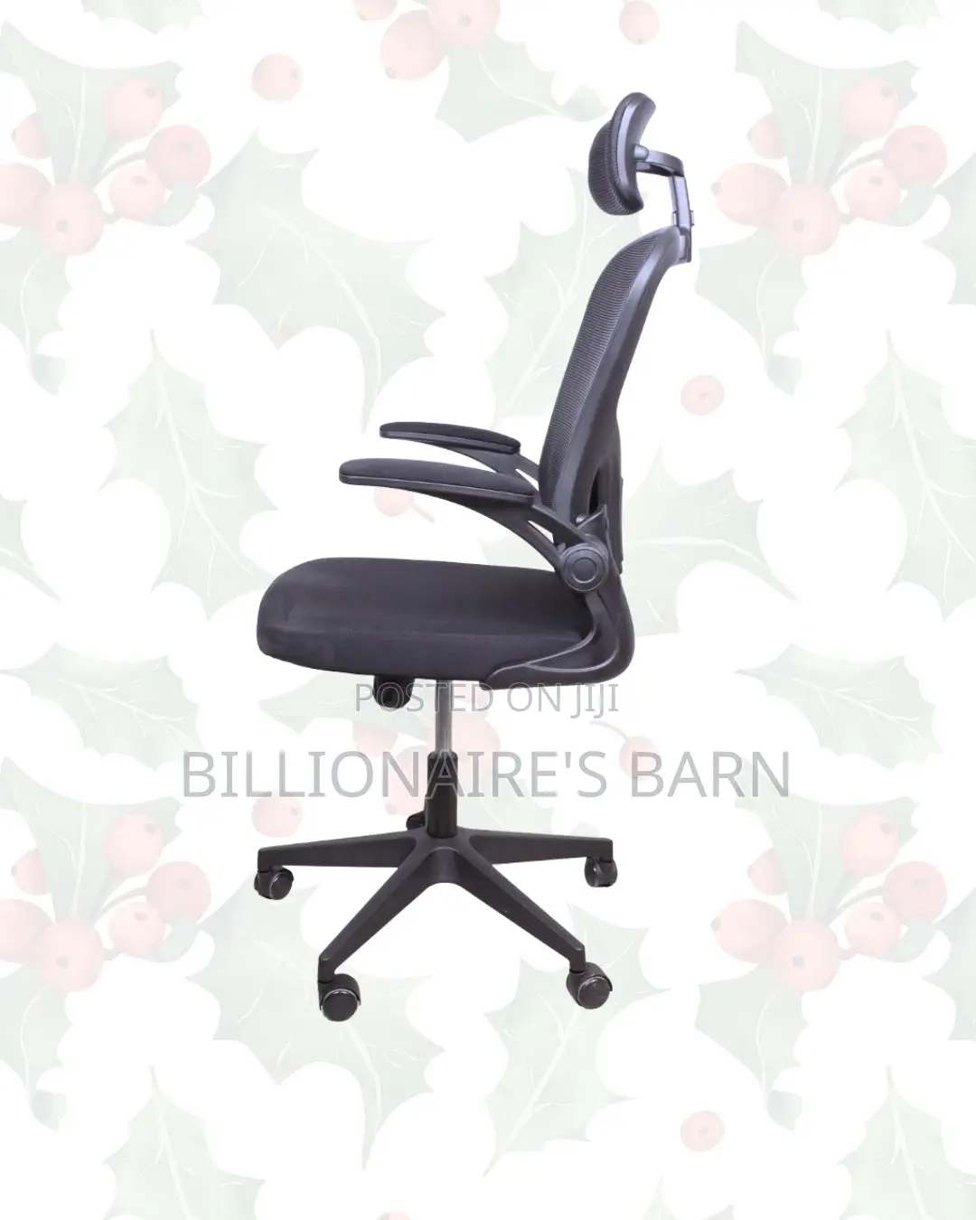 Grey Office Chair With Flip-Up Arms • Office-Ready Style