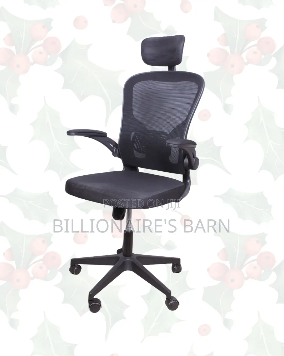 Grey Office Chair With Flip-Up Arms • Office-Ready Style