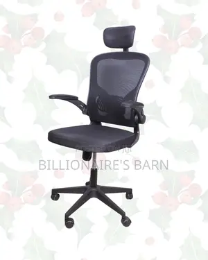 Grey Office Chair With Flip-Up Arms • Office-Ready Style