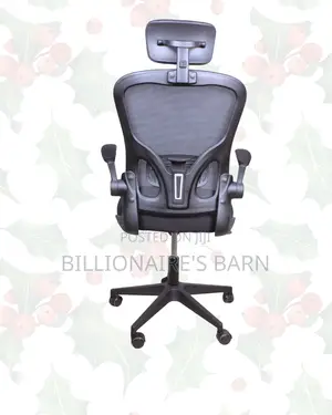 Grey Office Chair With Flip-Up Arms • Office-Ready Style