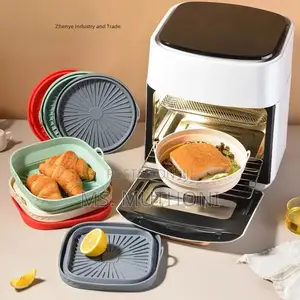 205mm Air Fryer Silicone Pot Round /Square Baking Tray