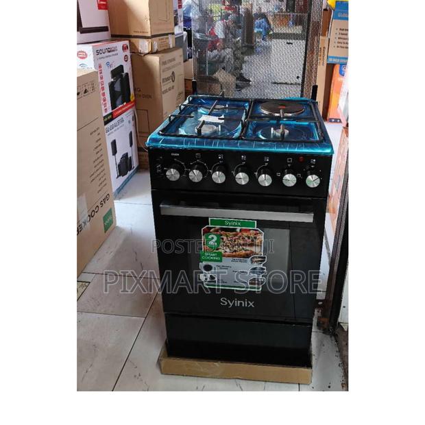 Syinix 50×55 Gas Cooker 3+1 With Electric Oven Rotisserie - main view