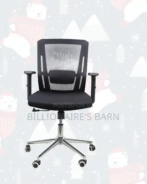 Mid-Back Chair Chrome Base • Smooth Movement, Strong Chrome Base