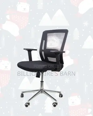 Mid-Back Chair Chrome Base • Smooth Movement, Strong Chrome Base