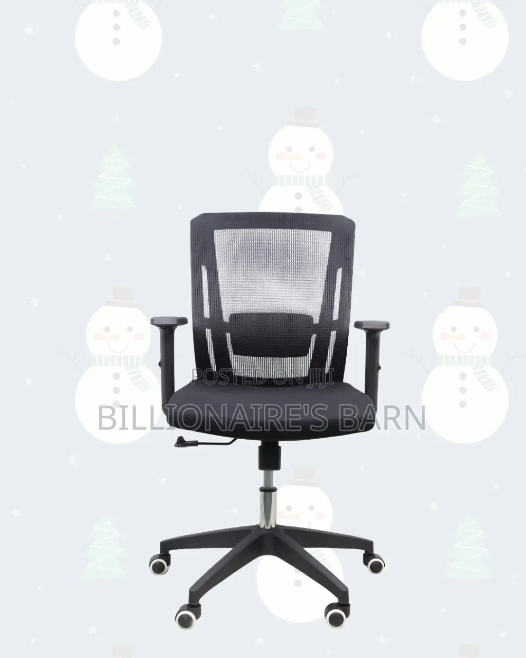 Mid-Back Office Chair • Posture Support, Nylon Base Stability