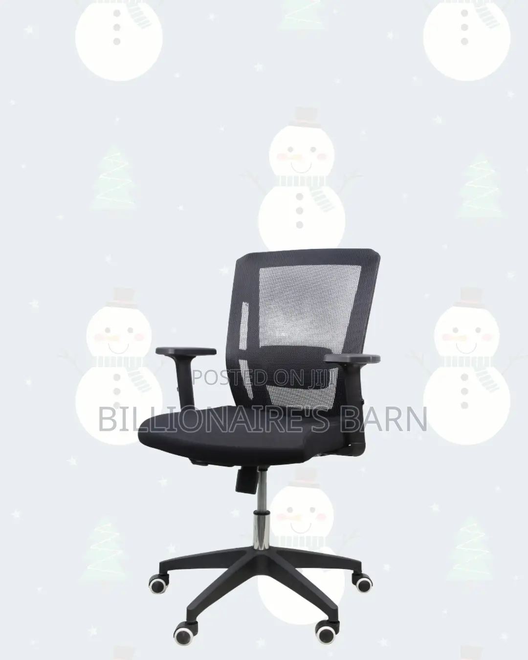 Mid-Back Office Chair • Posture Support, Nylon Base Stability
