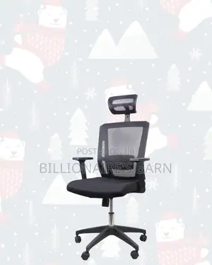 Black Office Chair • All-Day Comfort, Nylon Base Stability