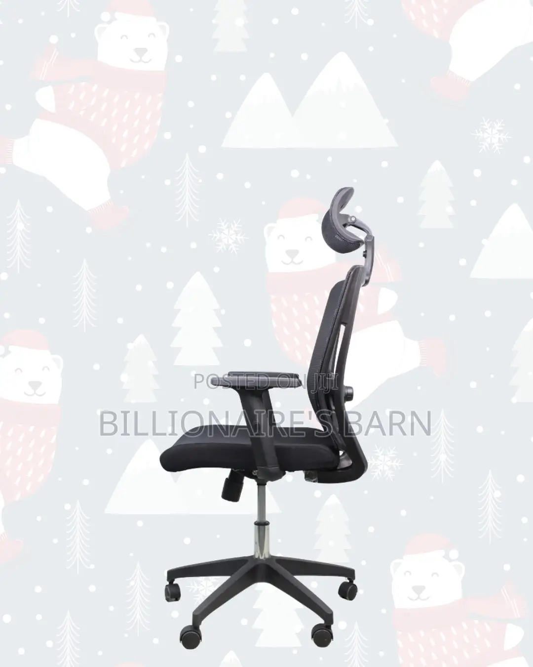 Black Office Chair • All-Day Comfort, Nylon Base Stability