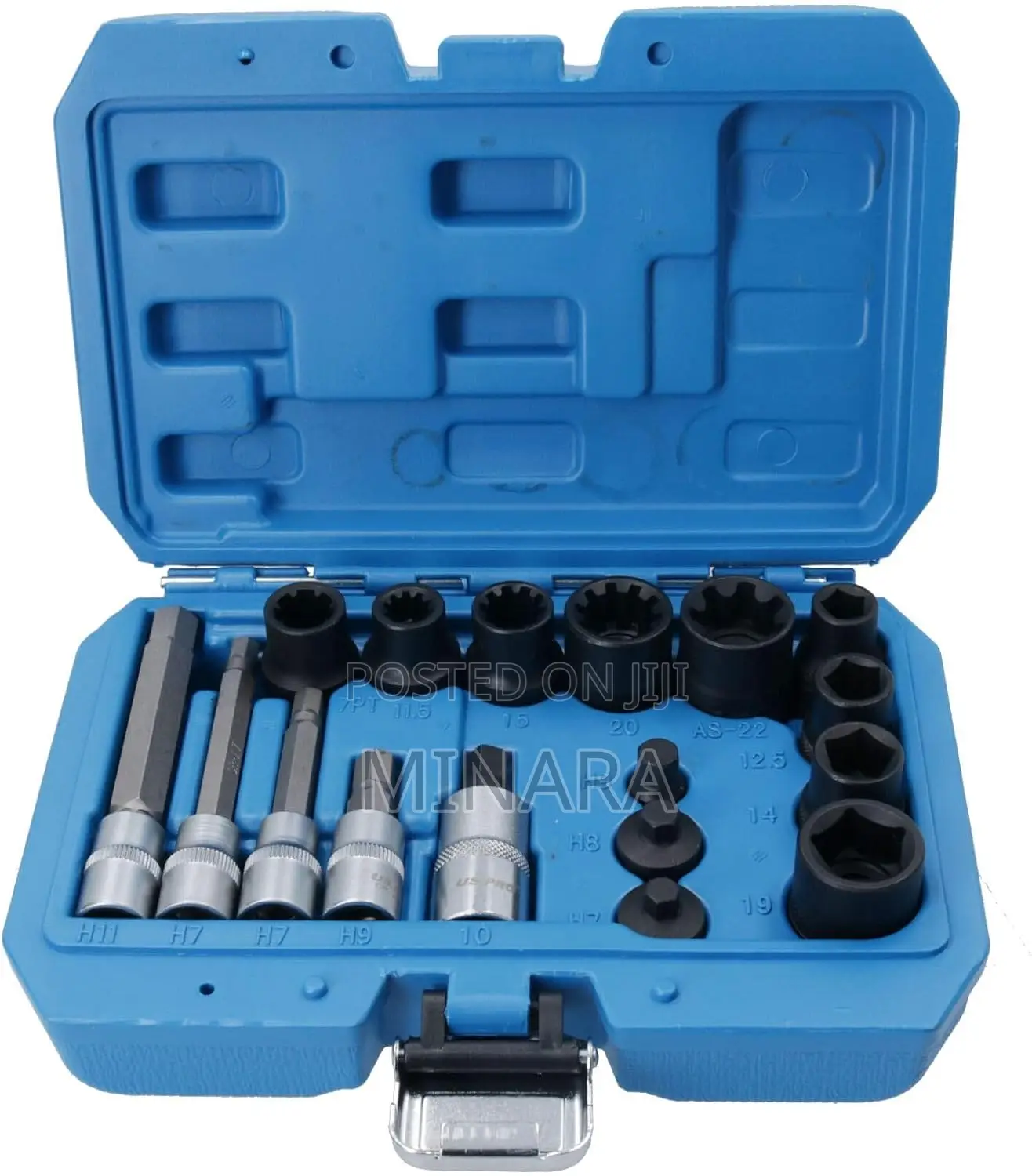 17 Pcs, Brake Caliper Sockets and Bit Master Set Hex/Pentagon Removal