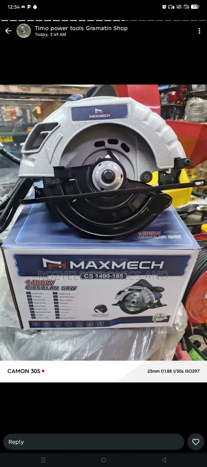 Max Mech Circular Saw 7 Inch