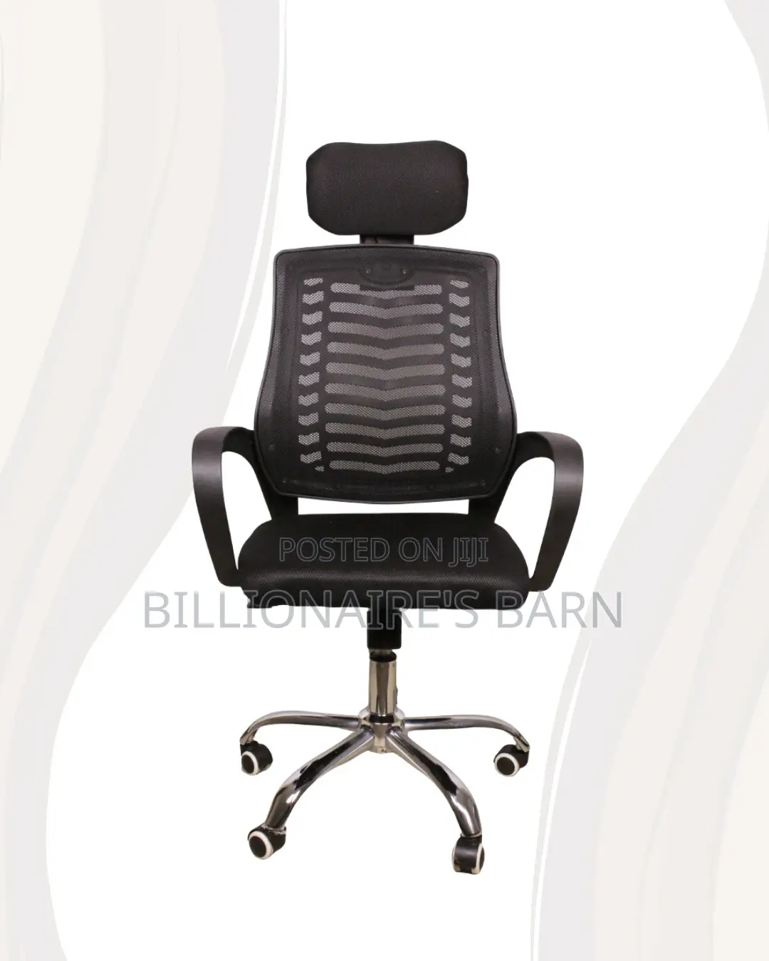 Secretarial Mesh Chair • Smooth Movement, Lumbar Support Built-In