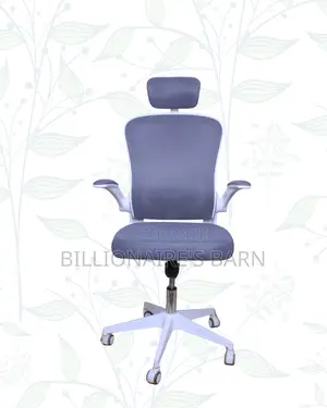 White Ergonomic Chair | Executive Finish, Flip-Up Arms Convenience