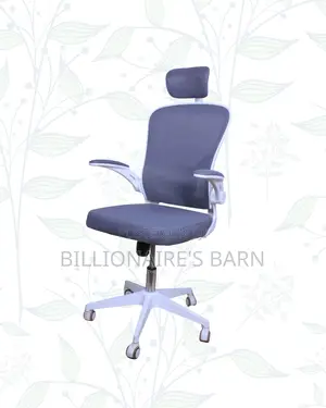 White Ergonomic Chair | Executive Finish, Flip-Up Arms Convenience