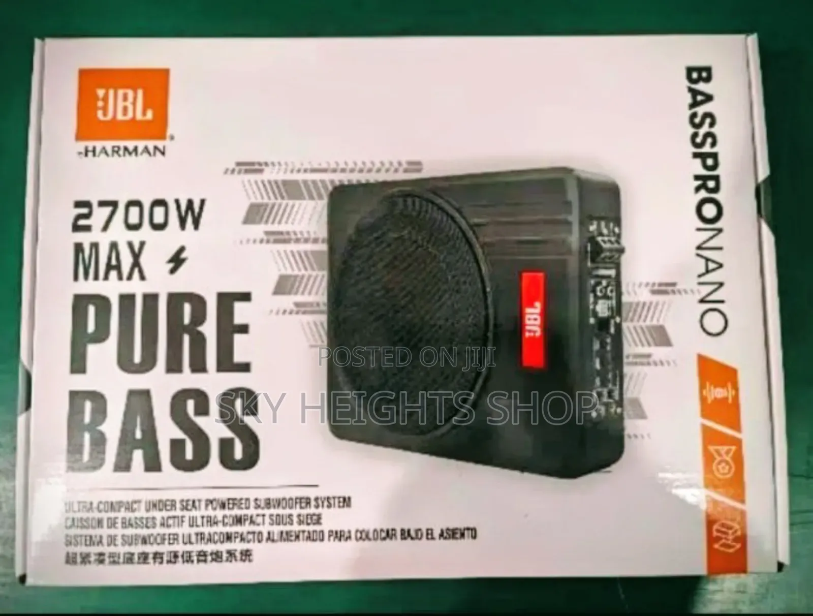 Quality High Power JBL Underseat Active Subwoofer 2700w With Pure Bass