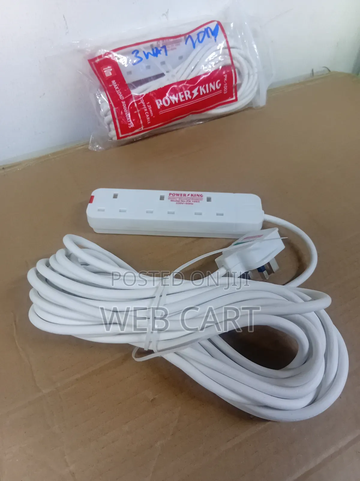 Power King 3-Way Electrical Extension 10m