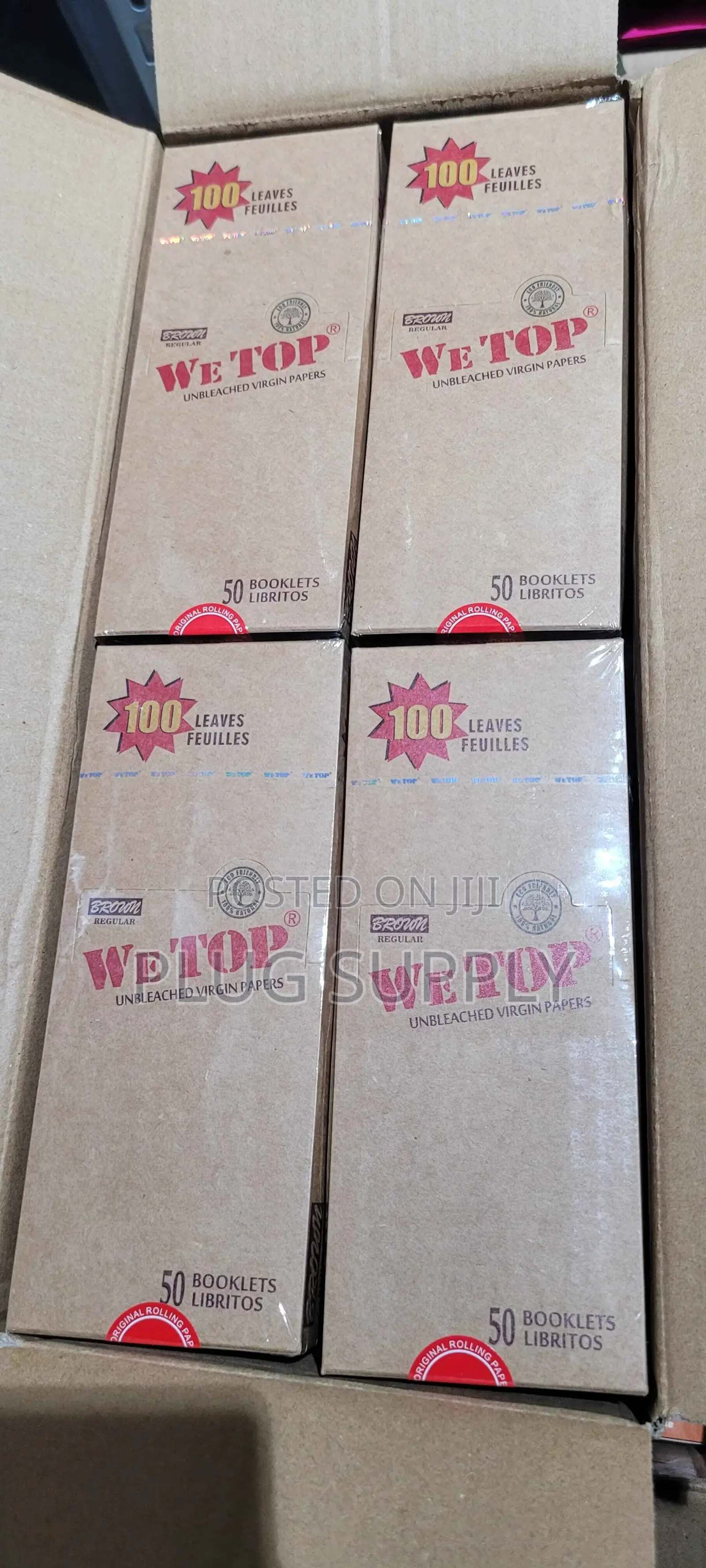 Wetop Brown Regular Size 100 Leaves Rolling Paperss