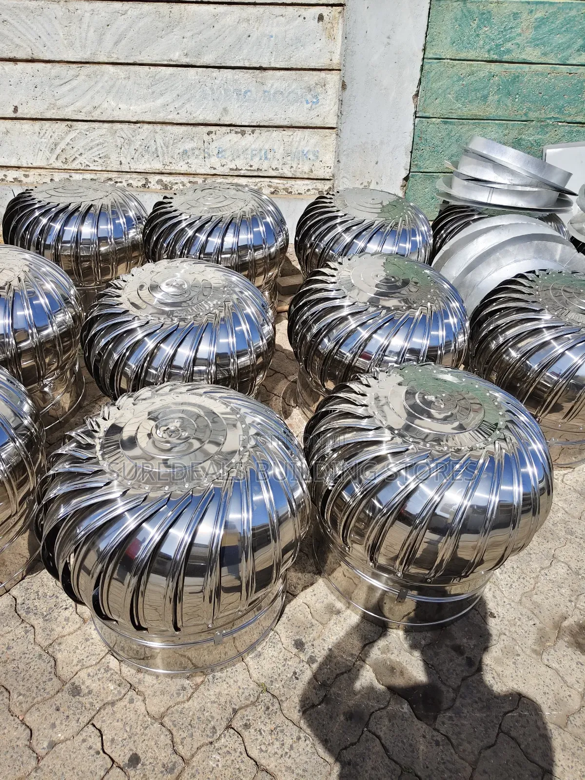 Wind-driven Roof Air Ventrators.