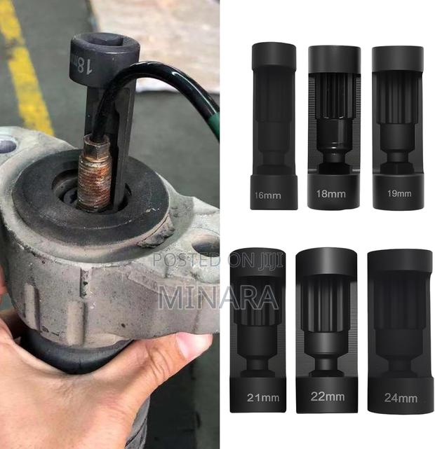 6 Pcs,Shock Absorber Strut Nut Removal Tool, 1⁄2” Suspension Sockets - thumbnail 3