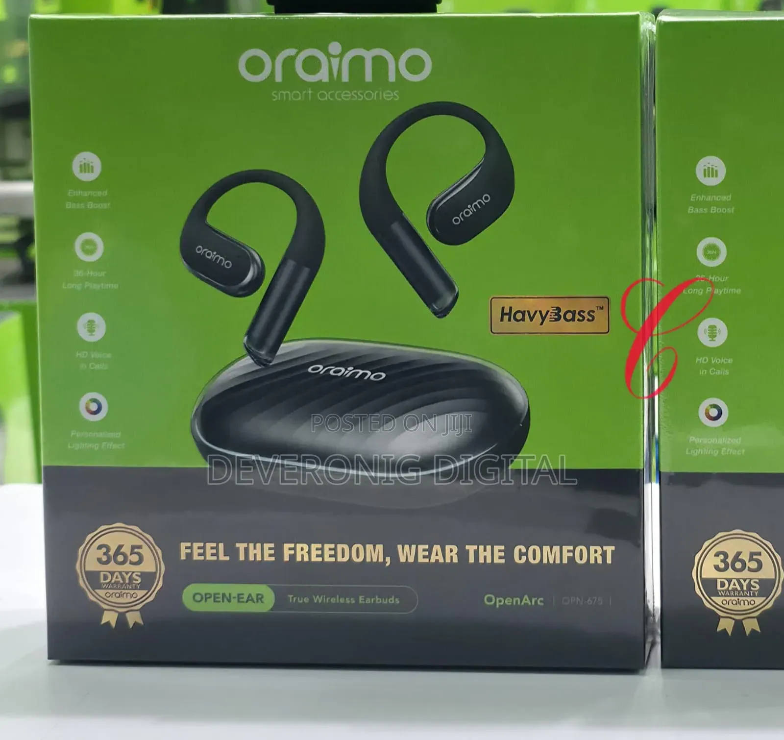 Oraimo Openarc Opn-675 Open Ear True Wireless Earbuds Ultra Comfort