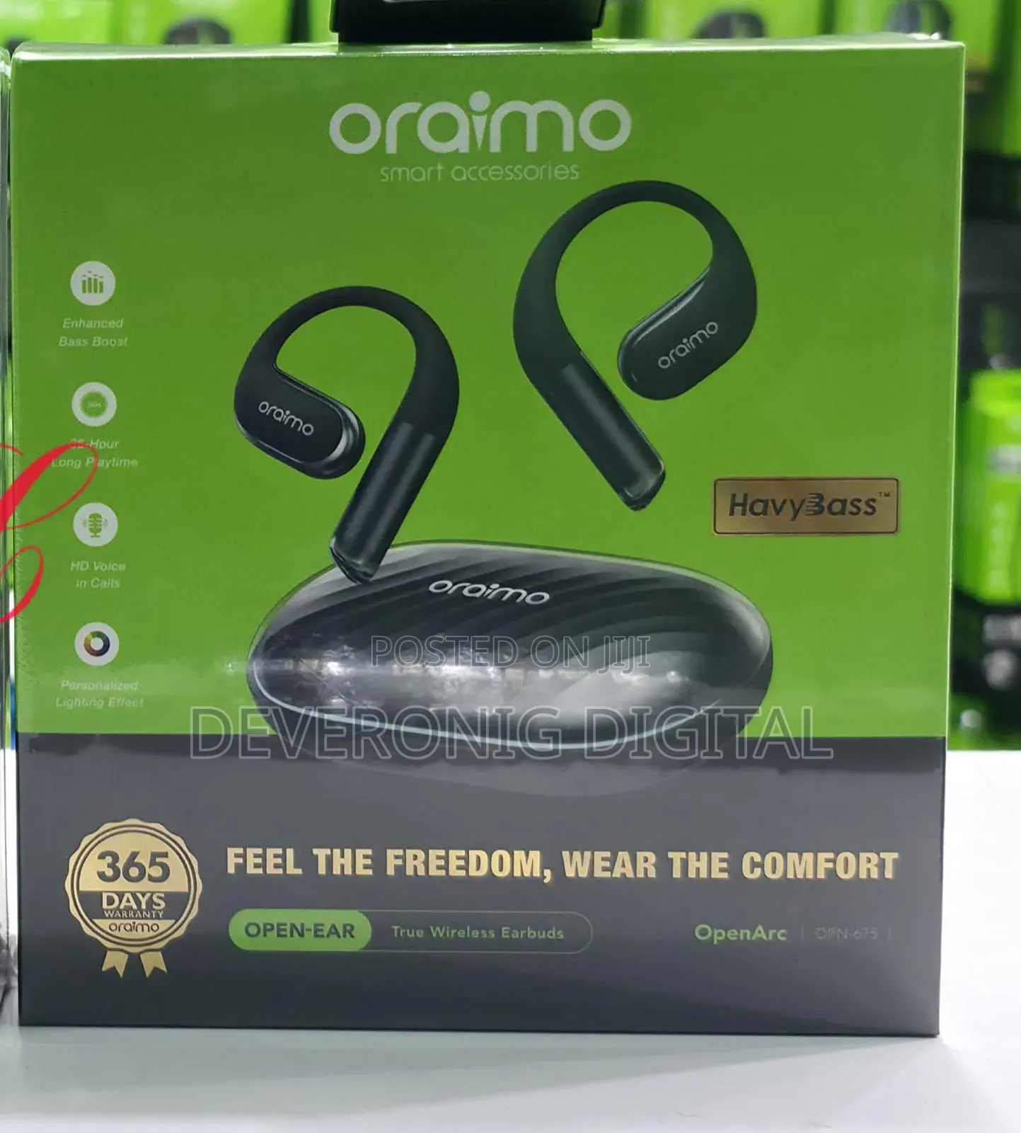 Oraimo Openarc Opn-675 Open Ear True Wireless Earbuds Ultra Comfort