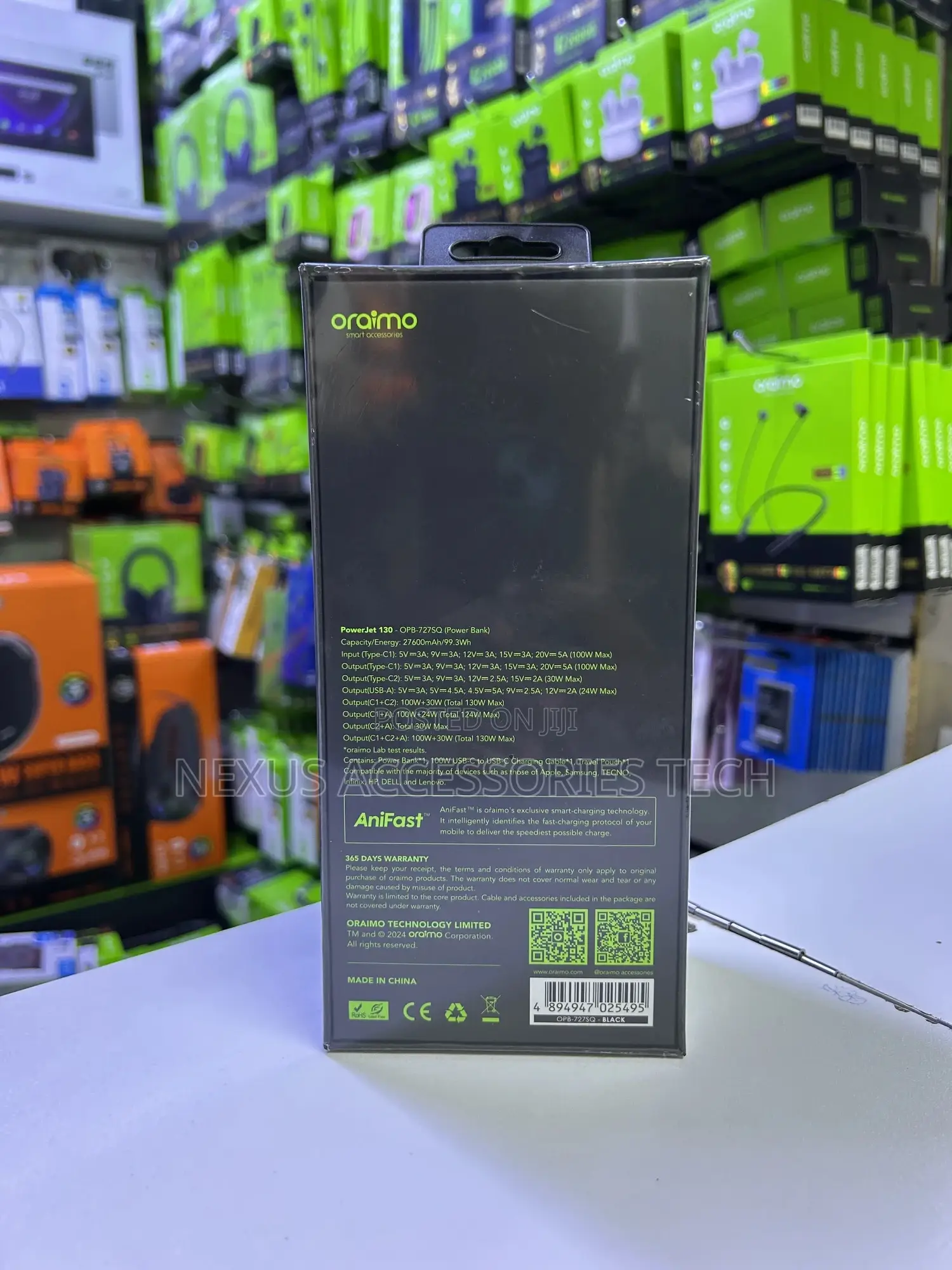 Oraimo Powerjet 130 27600mah Power Bank 130w Ultra Fast Charging