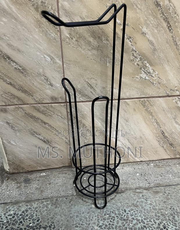 Black Metallic Tissue Rolls Holder - main view