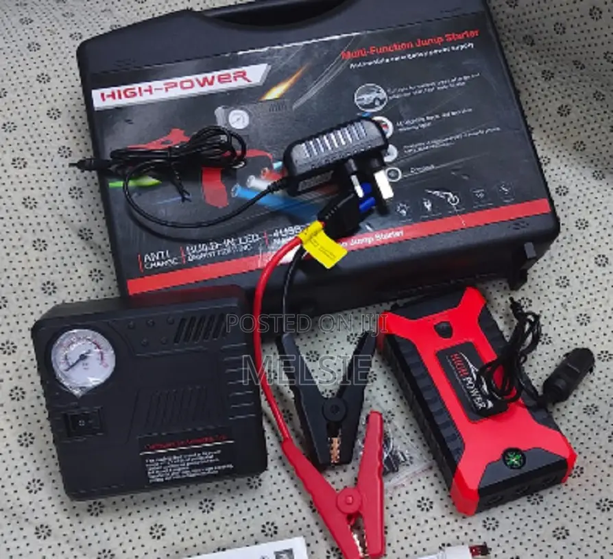 High Power Car Jump Starter Kit and Air Compressor Led Flashlight