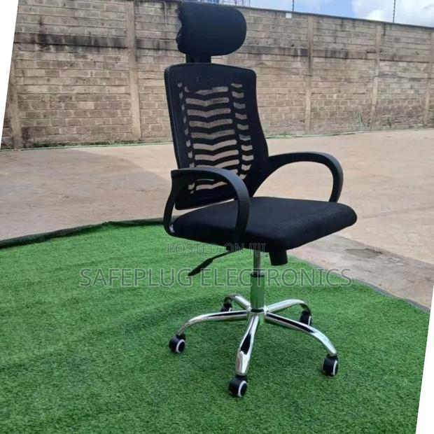 Secretarial Mesh Chair ~ Adjustable Headrest - Office Chair  - main view
