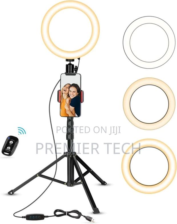 *New In! *
*8 Inch Tripod Stand Ringlight*
(Has a Remote) - thumbnail 3