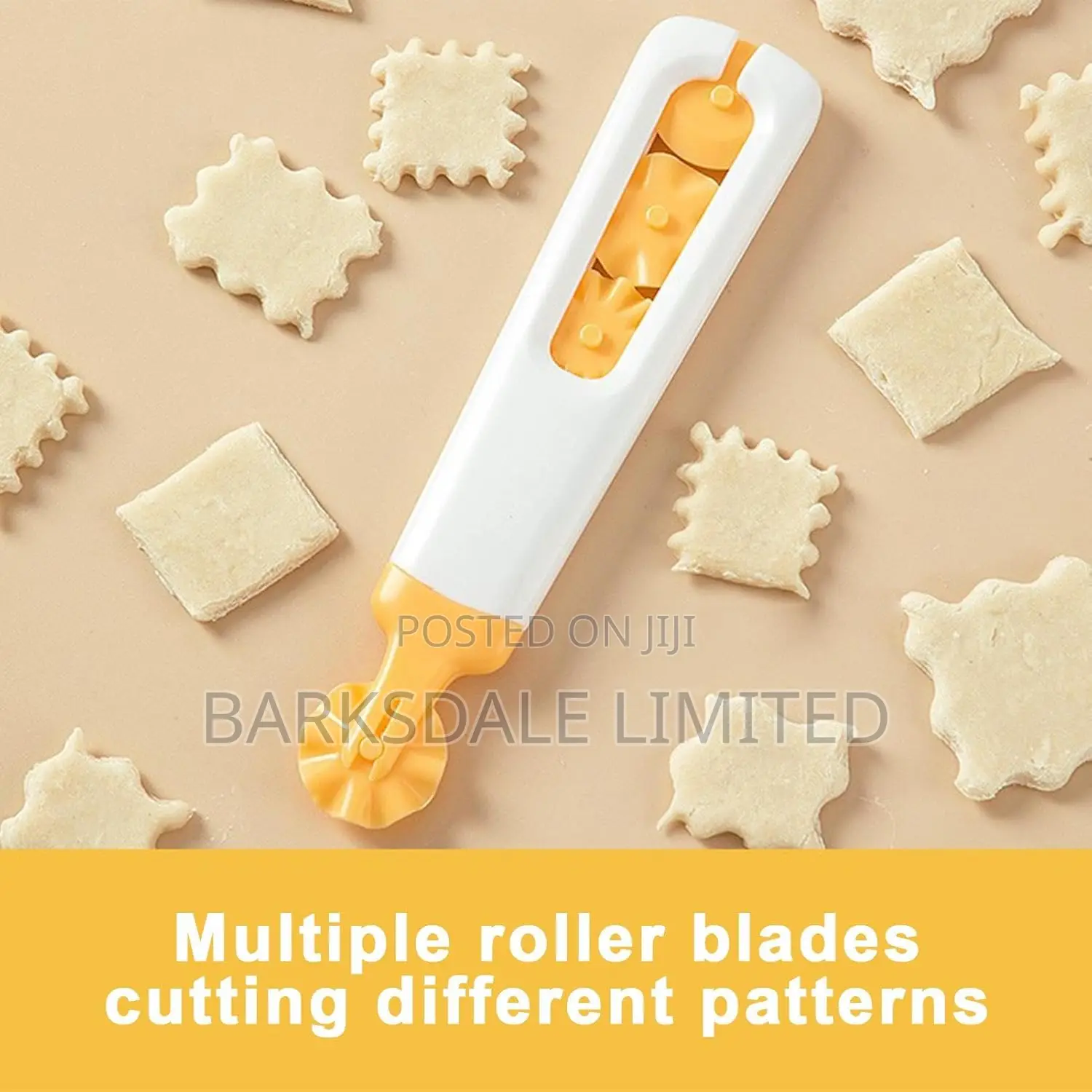 Pastry Wheel Dough Roller 4-in-1 Cutting Cutter Noodles Cookies Pasta