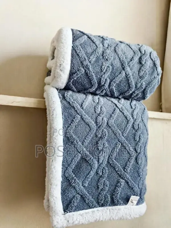 Blue Throw Sherpa Blankets