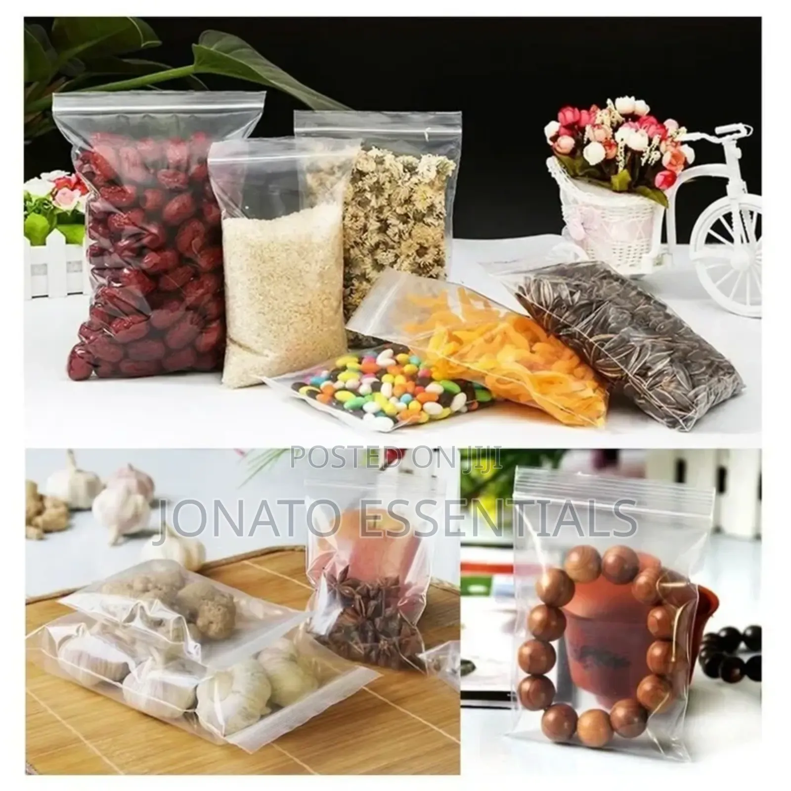 50pc Ziplock Storage Bags, Zip Seal Bags