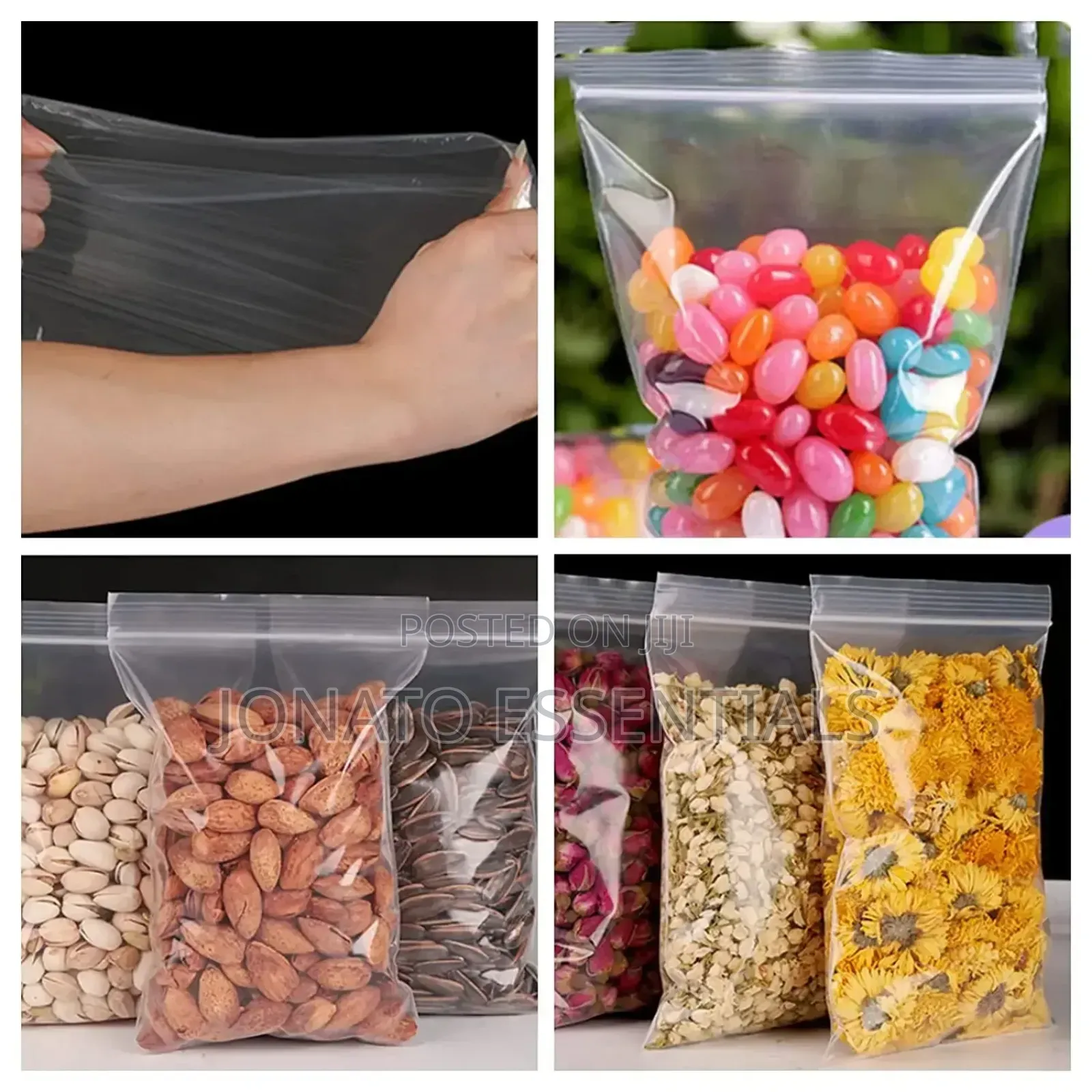 50pc Ziplock Storage Bags, Zip Seal Bags