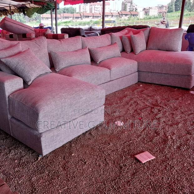 *Luxury Fabric U-Shape Sofa – Classy Home Furniture
