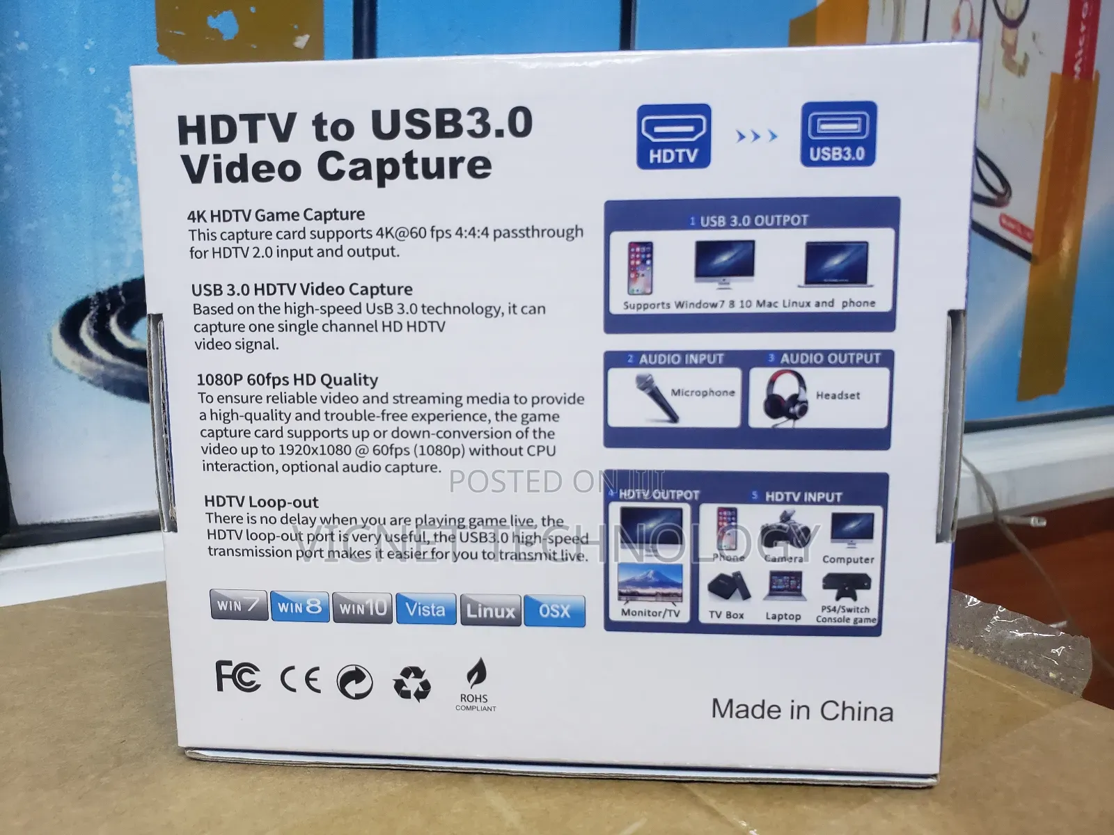  Ultra Hd HDTV Usb 3.0 Video Capture Card