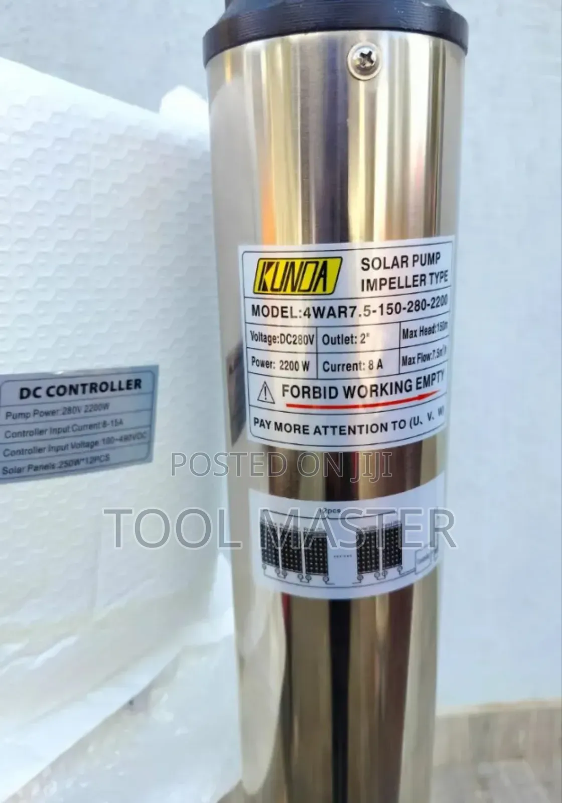 Kunda 150m Solar Water Pump / 150metre Submersible Solar Pump