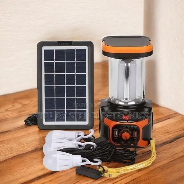 Dat-at 9016b Portable Solar Lighting System With Mp3 Fm Radio