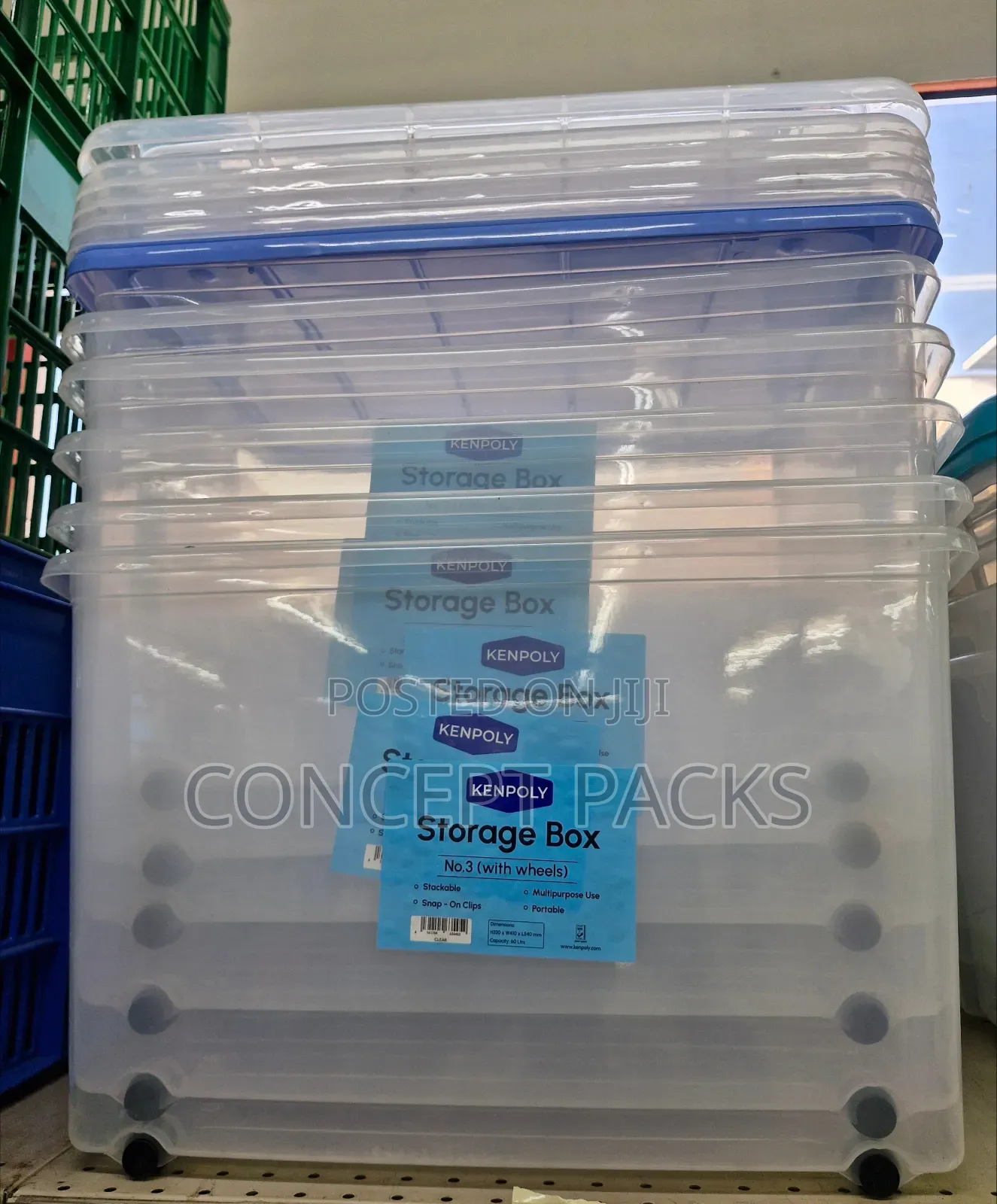 Kenpoly 60l Clear Storage Box