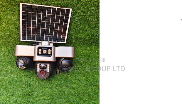 V380 Triple Lens 6mp Solar 4g CCTV Camera