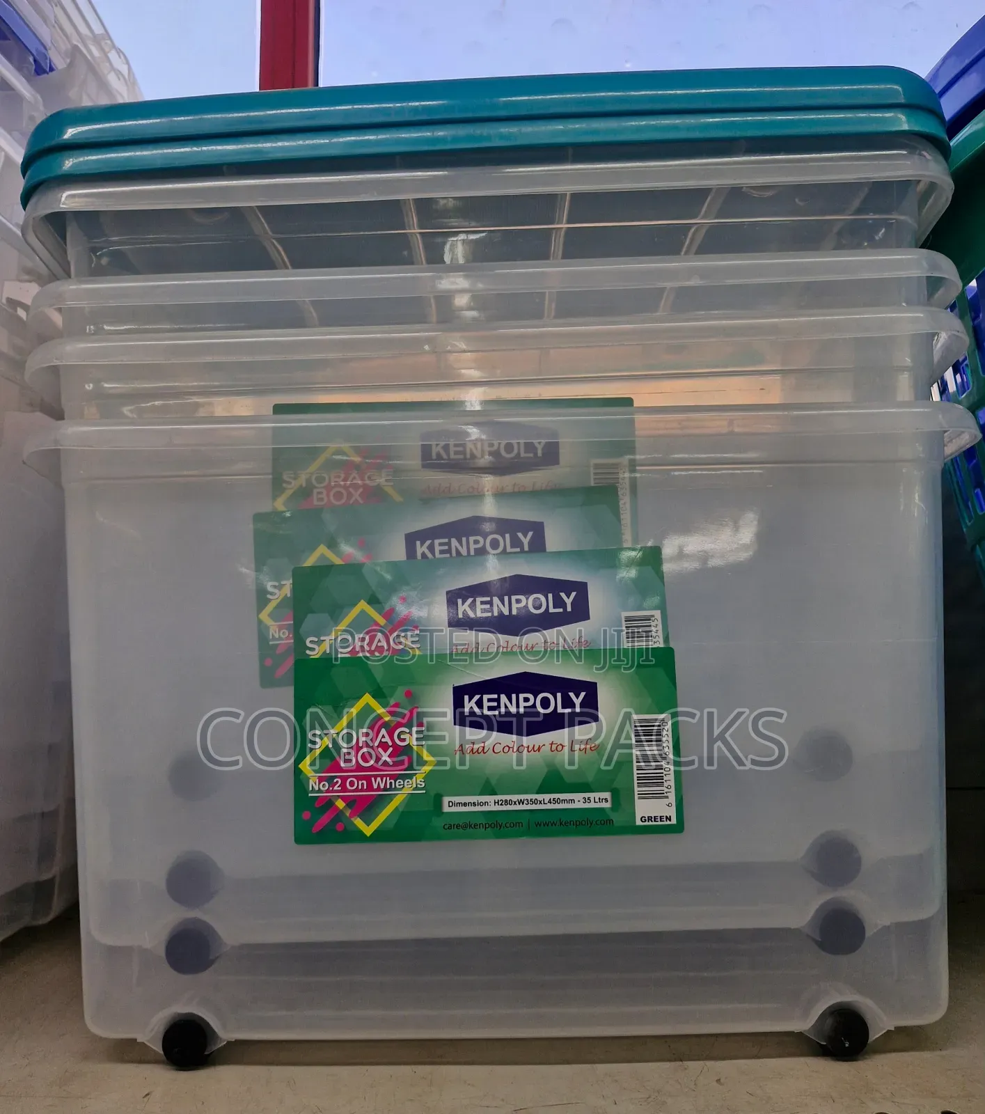 Kenpoly 35l Clear Storage Box