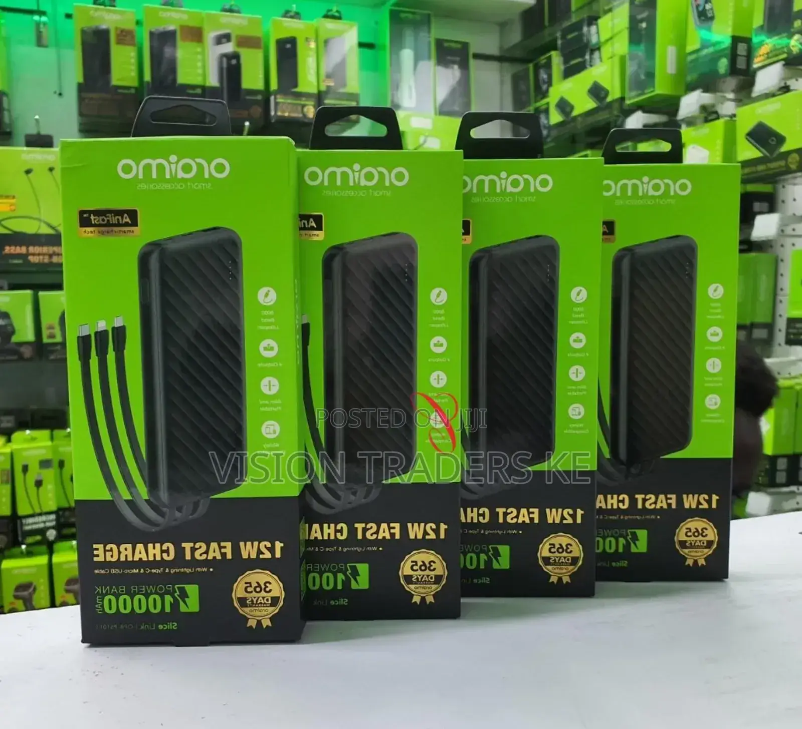 Oraimo Slice Link Opb-P5101 10,000mah Power Bank With Built-in Cables