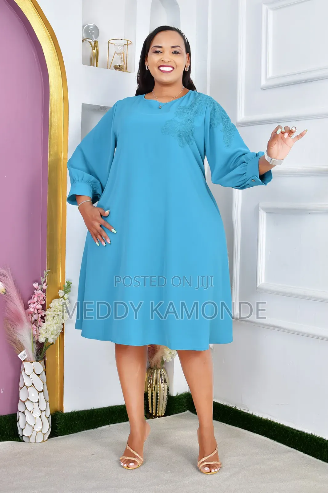 Hot Pink Shift Free Dress